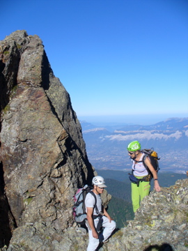Sur la crête montant à la Pointe de l'Excellence