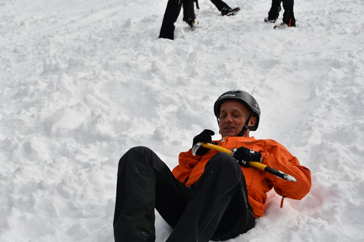 Thierry en pleine glissade