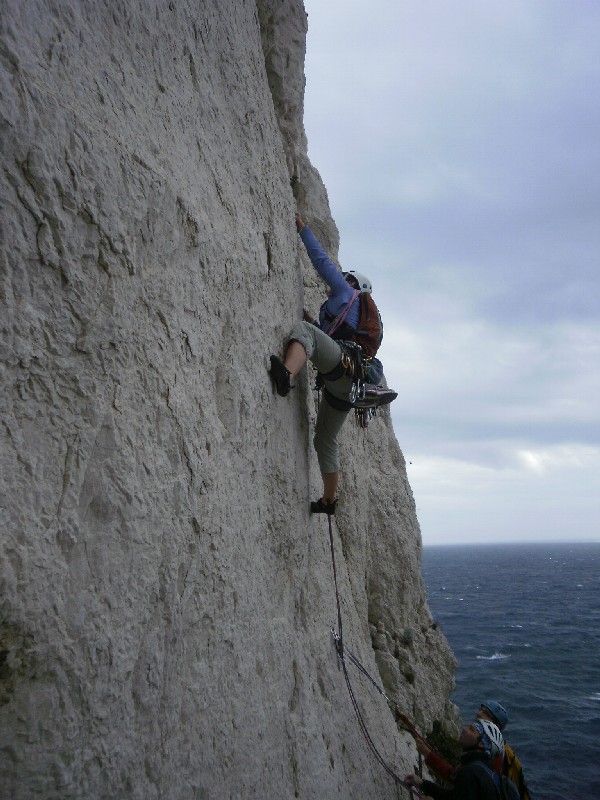 Gaëlle à l'attaque du 6b