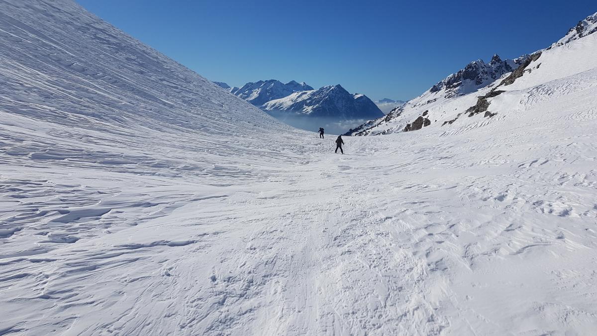 Le début de la descente