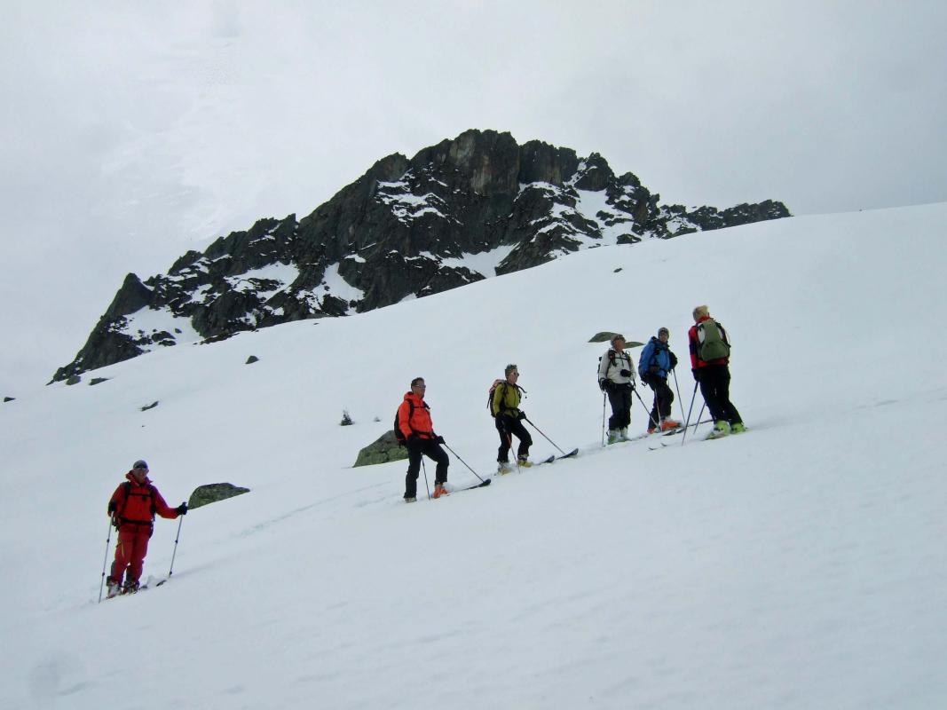Une pause lors de la descente !