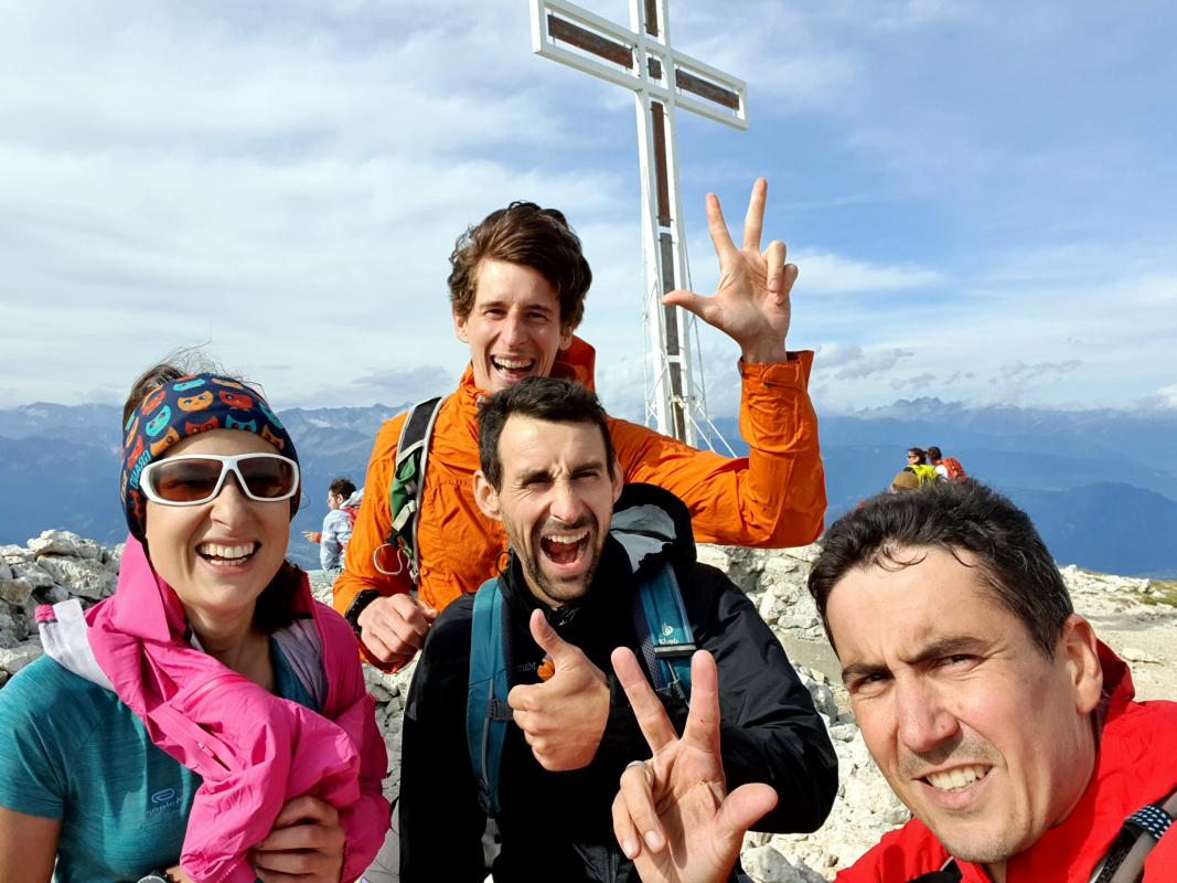 4 "jeunes" dans le vent (Dent de Crolles)